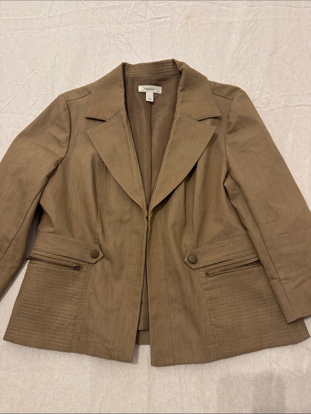 Vintage Tan Dressbarn Blazer Jacket Large